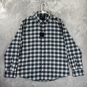 Mizzen + Main Shirt mens XXL Flannel Button Down Trim Fit Plaid Long Sleeve $148